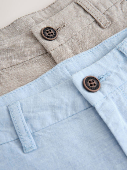 Dsiney Kidz - Blue/Stone 2 Pack Chino Shorts (3-16yrs) image 6