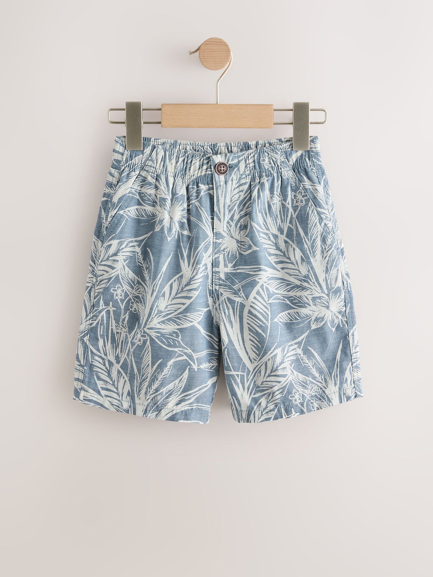 Dsiney Kidz - Leaf Print Blue Hybrid Waist Shorts (3-16yrs) image 5