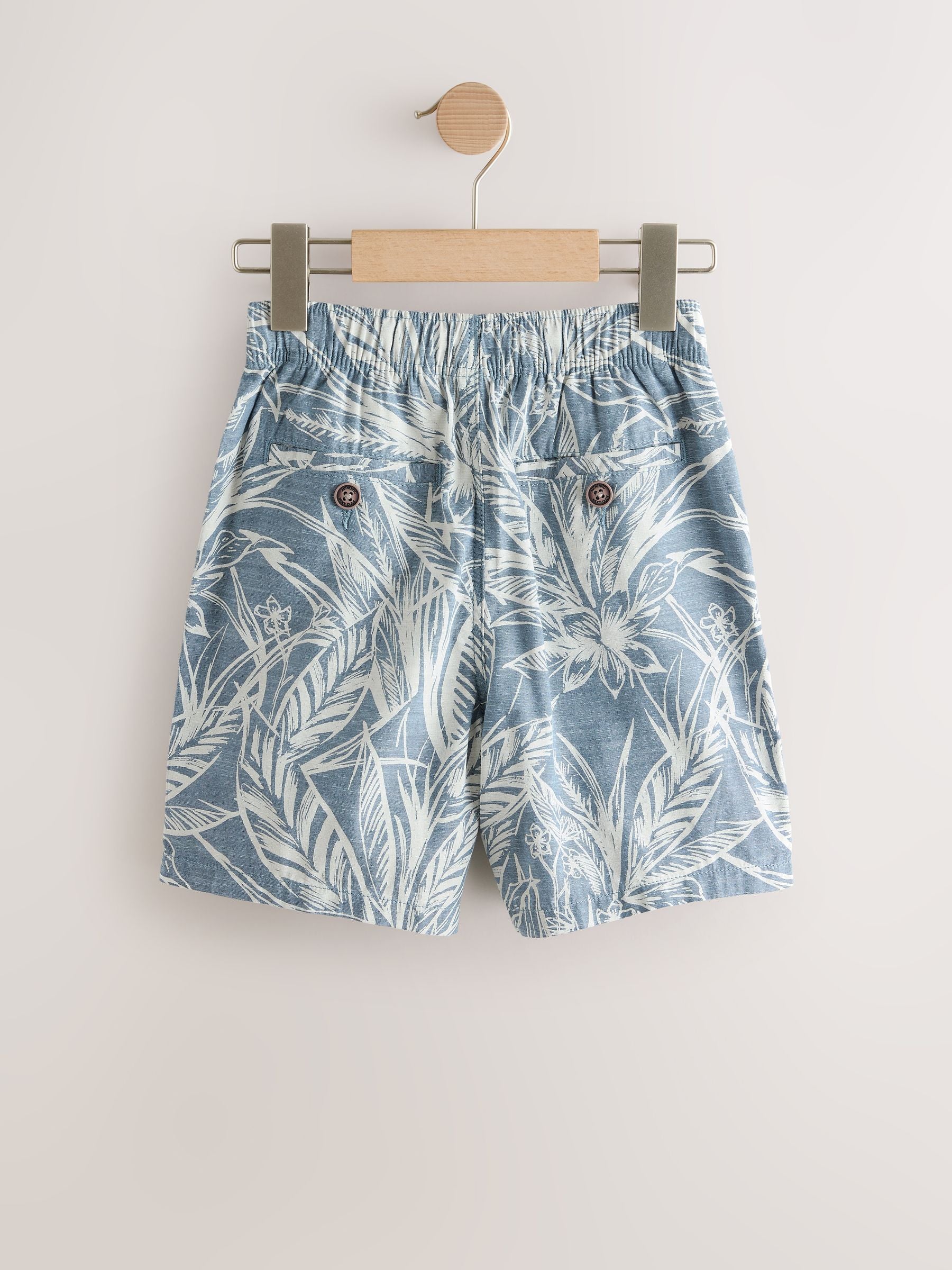 Dsiney Kidz - Leaf Print Blue Hybrid Waist Shorts (3-16yrs) image 6