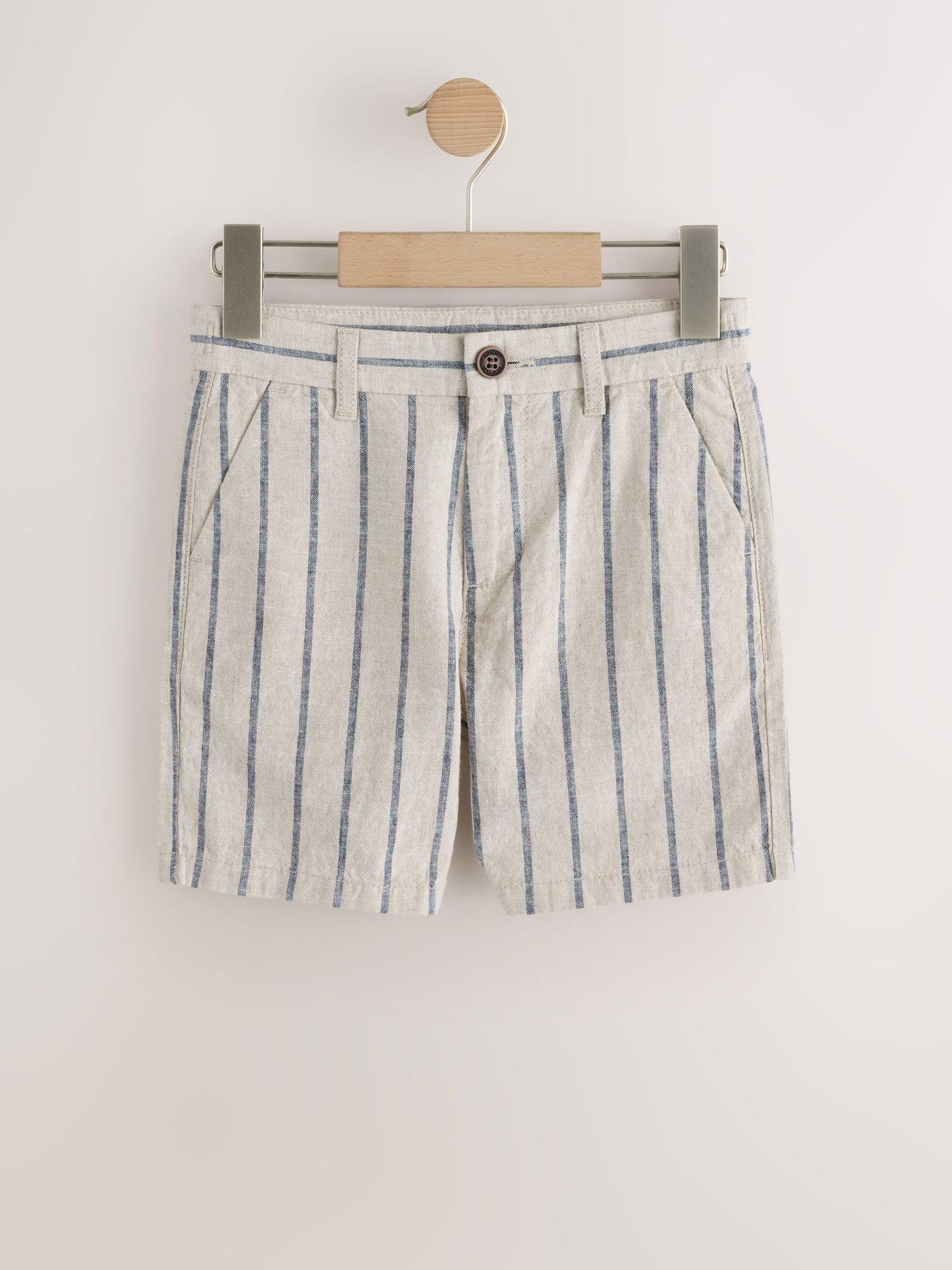 Dsiney Kidz - Ecru White Linen Blend Regular Fit Chino Shorts (3-16yrs) image 4