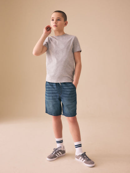 Dsiney Kidz - Dark Blue Lightweight Pull on Denim Shorts (3-16yrs) image 2