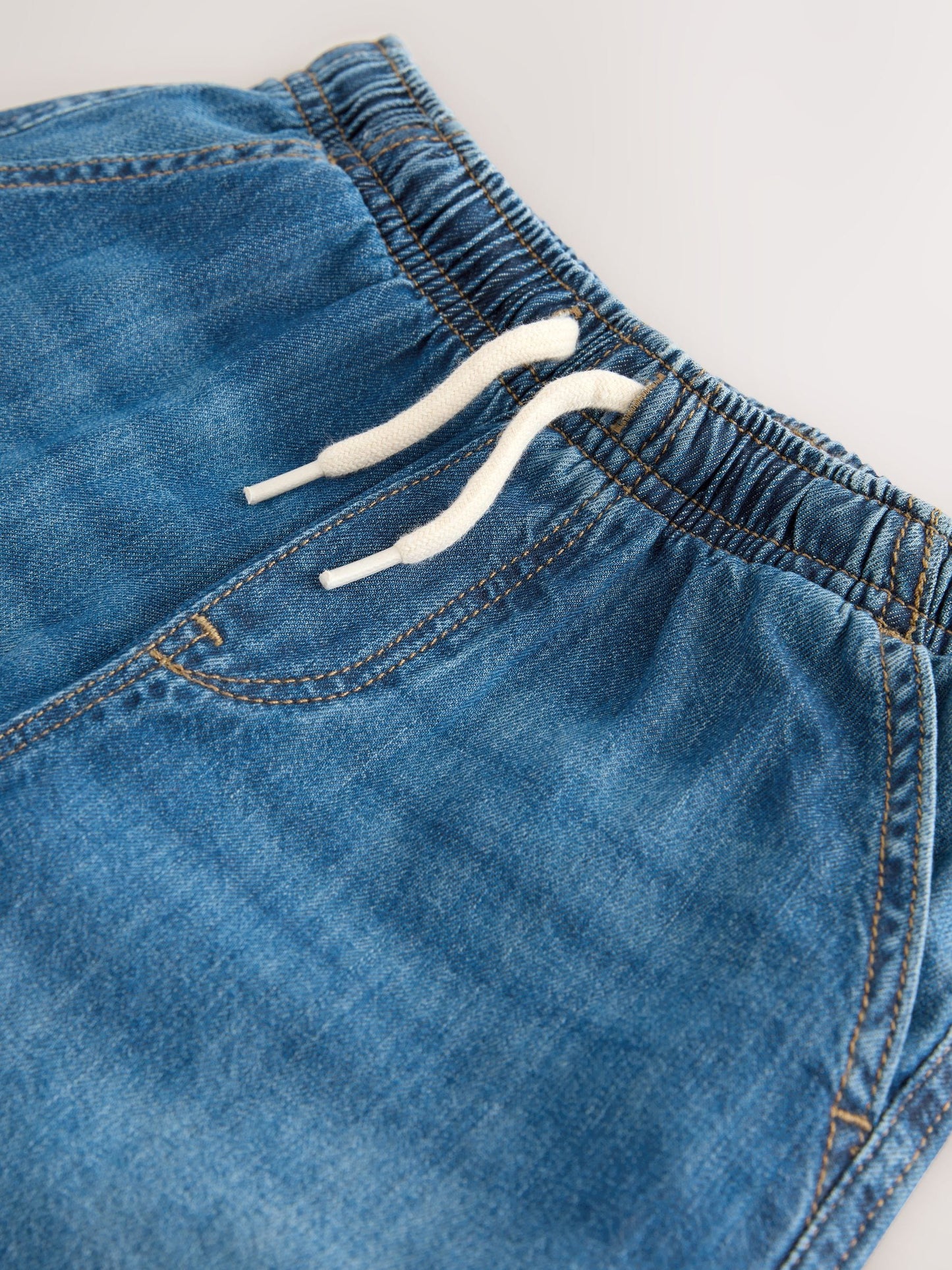 Dsiney Kidz - Dark Blue Lightweight Pull on Denim Shorts (3-16yrs) image 8