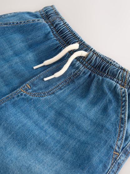 Dsiney Kidz - Dark Blue Lightweight Pull on Denim Shorts (3-16yrs) image 8