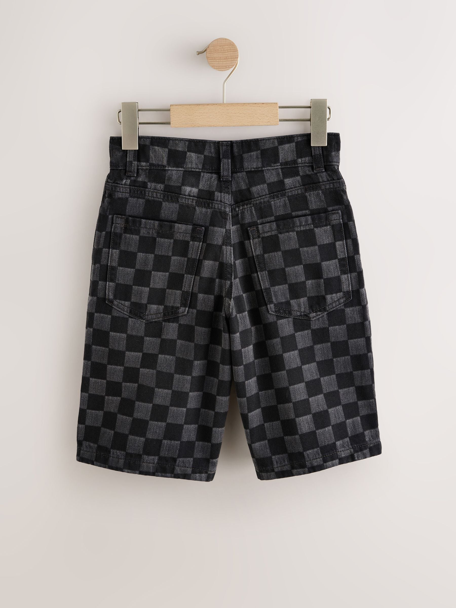 Dsiney Kidz - Grey Check Denim Jort Shorts (3-16yrs) image 5