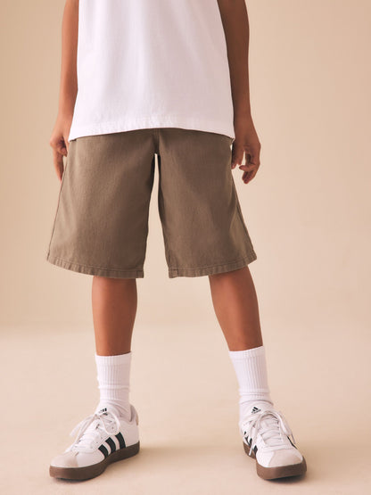 Dsiney Kidz - Brown Denim Jort Shorts (3-16yrs) image 1