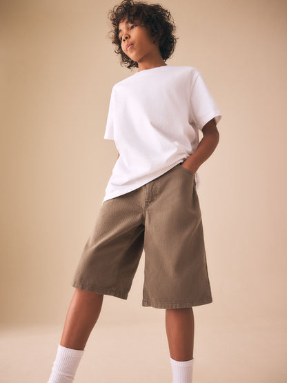 Dsiney Kidz - Brown Denim Jort Shorts (3-16yrs) image 2