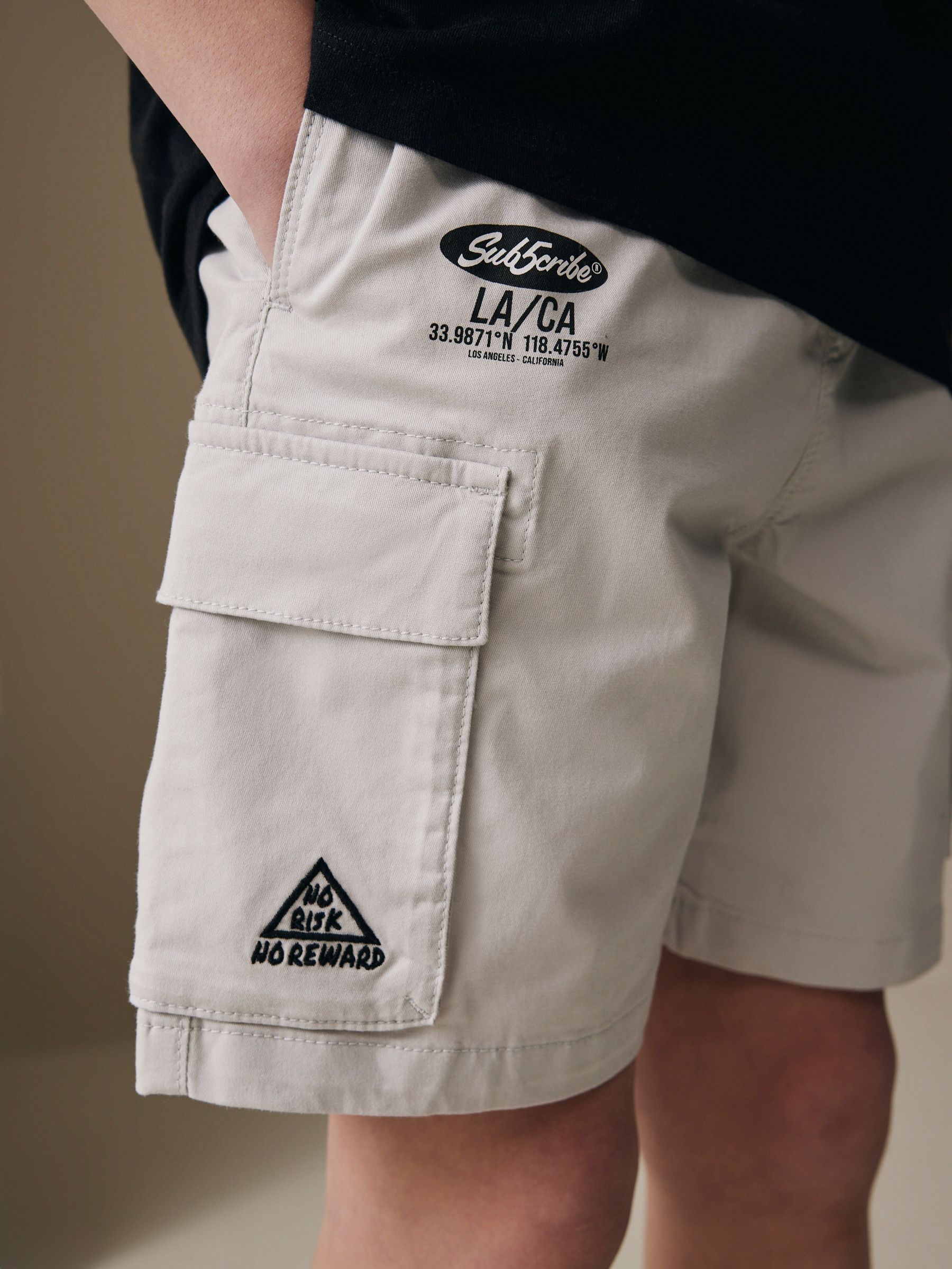 Dsiney Kidz - Grey Cargo Shorts (3-16yrs) image 1