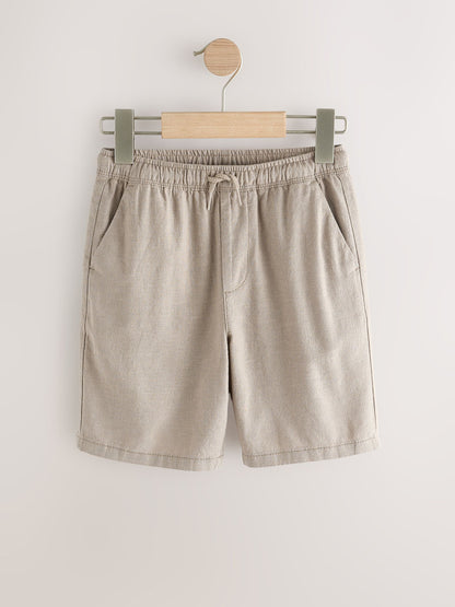 Dsiney Kidz - Taupe Linen Blend Pull on Shorts (3-16yrs) image 5