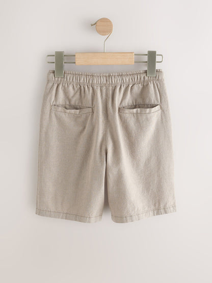 Dsiney Kidz - Taupe Linen Blend Pull on Shorts (3-16yrs) image 6