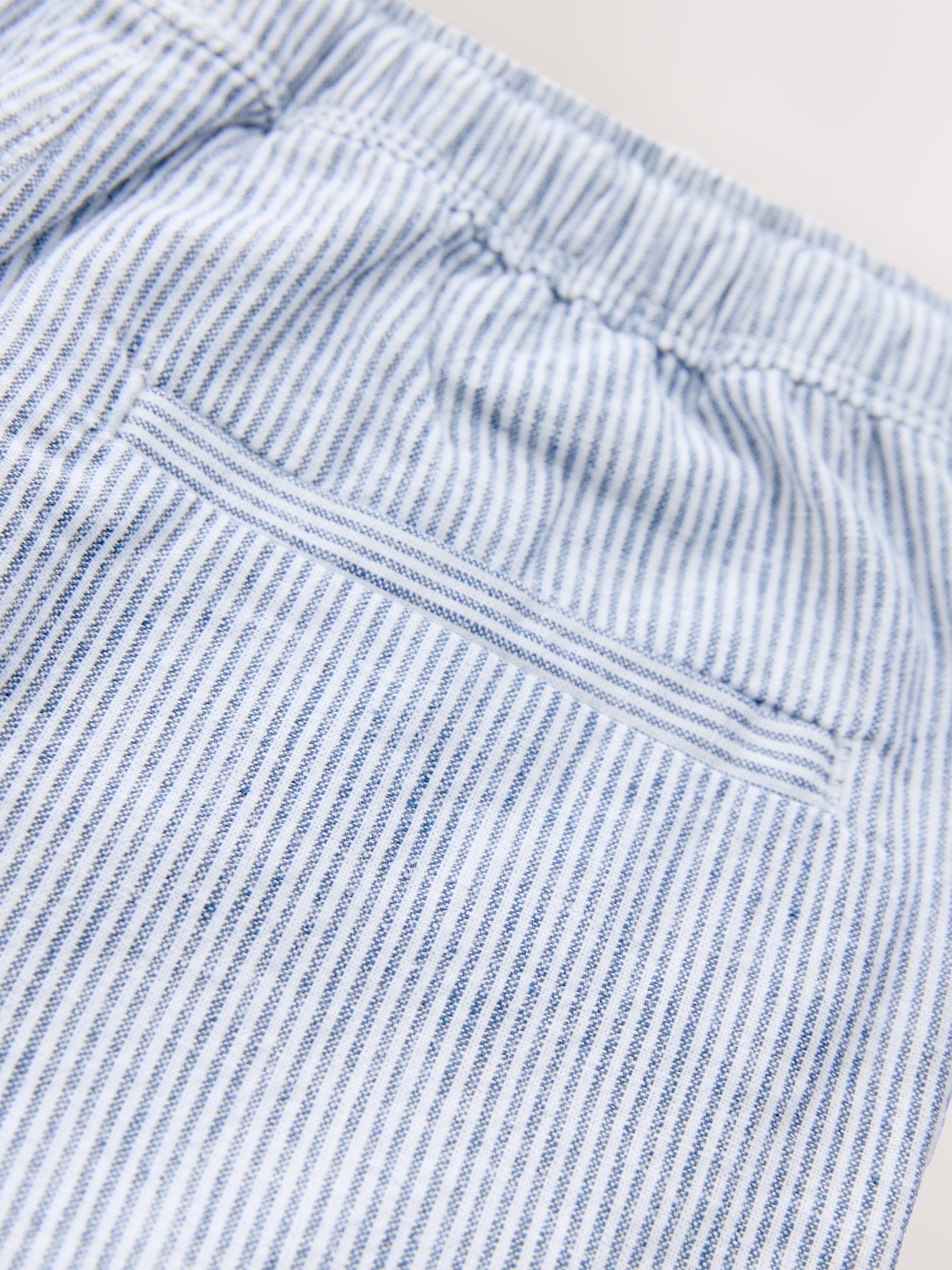 Dsiney Kidz - Ecru/Blue Stripe Linen Blend Pull on Shorts (3-16yrs) image 6