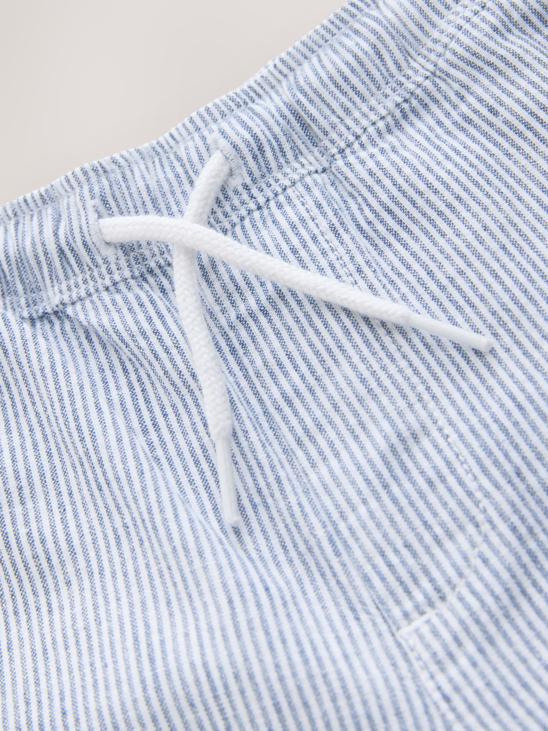 Dsiney Kidz - Ecru/Blue Stripe Linen Blend Pull on Shorts (3-16yrs) image 7