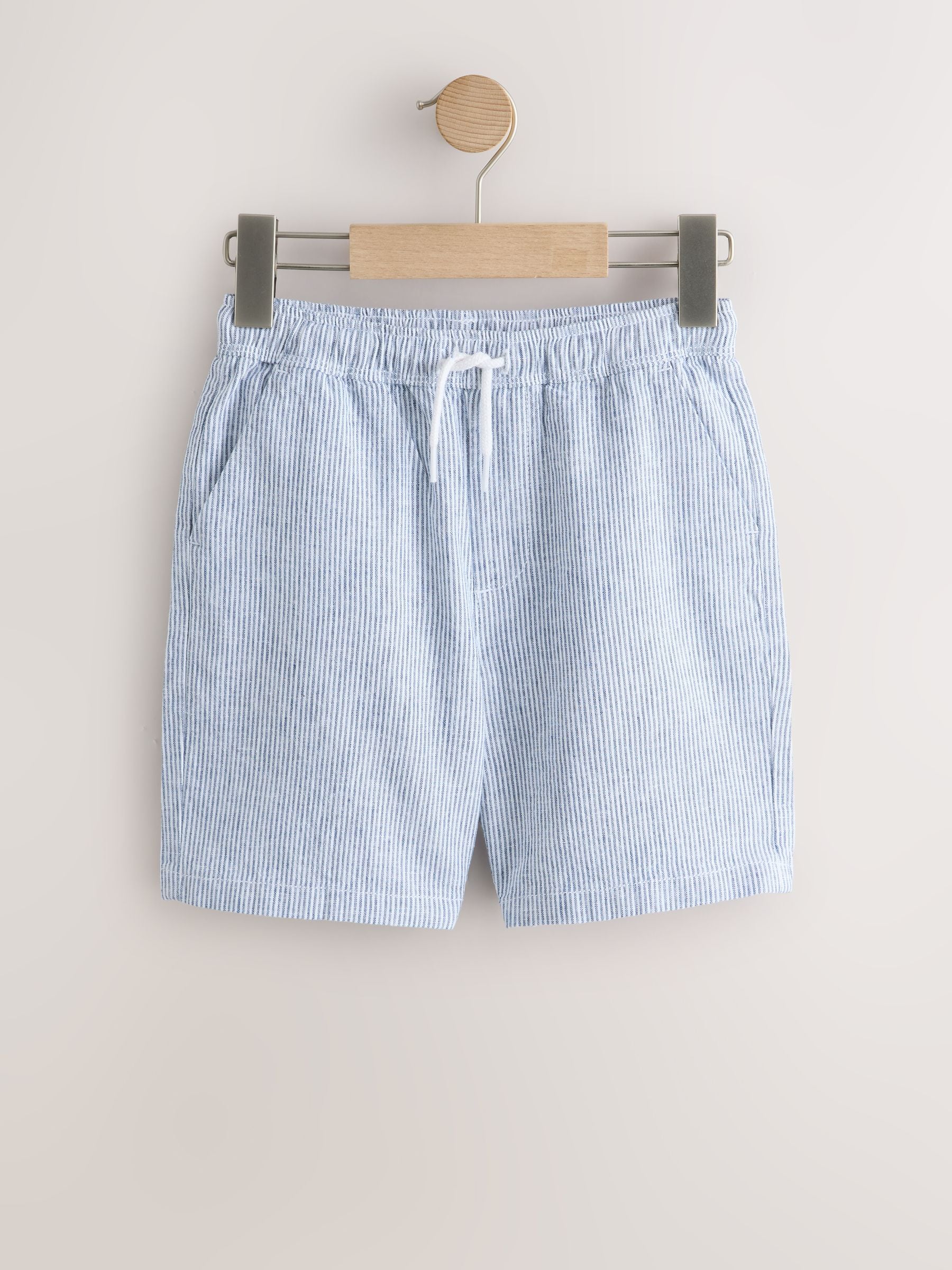 Dsiney Kidz - Ecru/Blue Stripe Linen Blend Pull on Shorts (3-16yrs) image 8