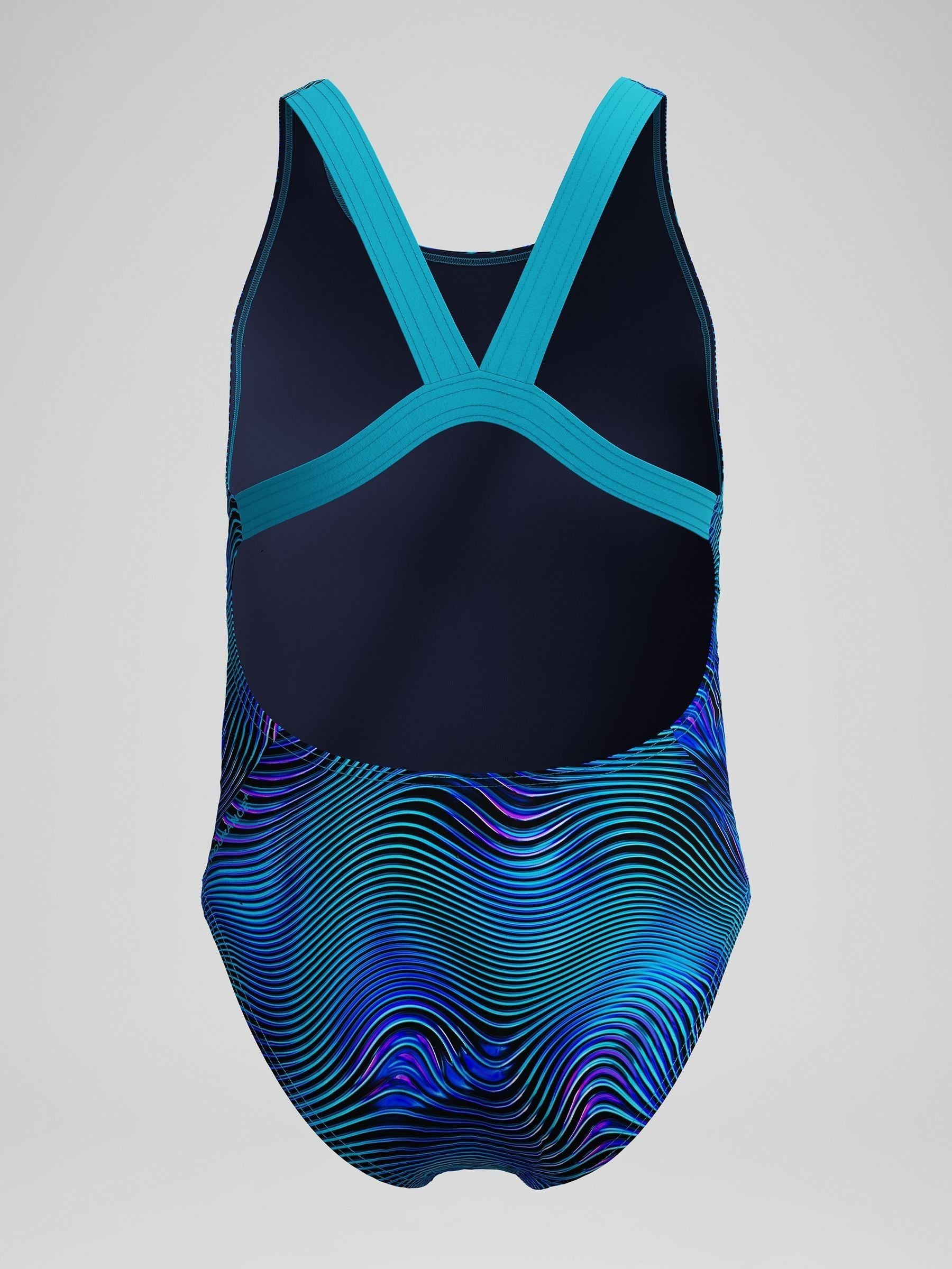 Dsiney Kidz - Speedo Blue Print Leaderback One Piece Swimsuit image 6