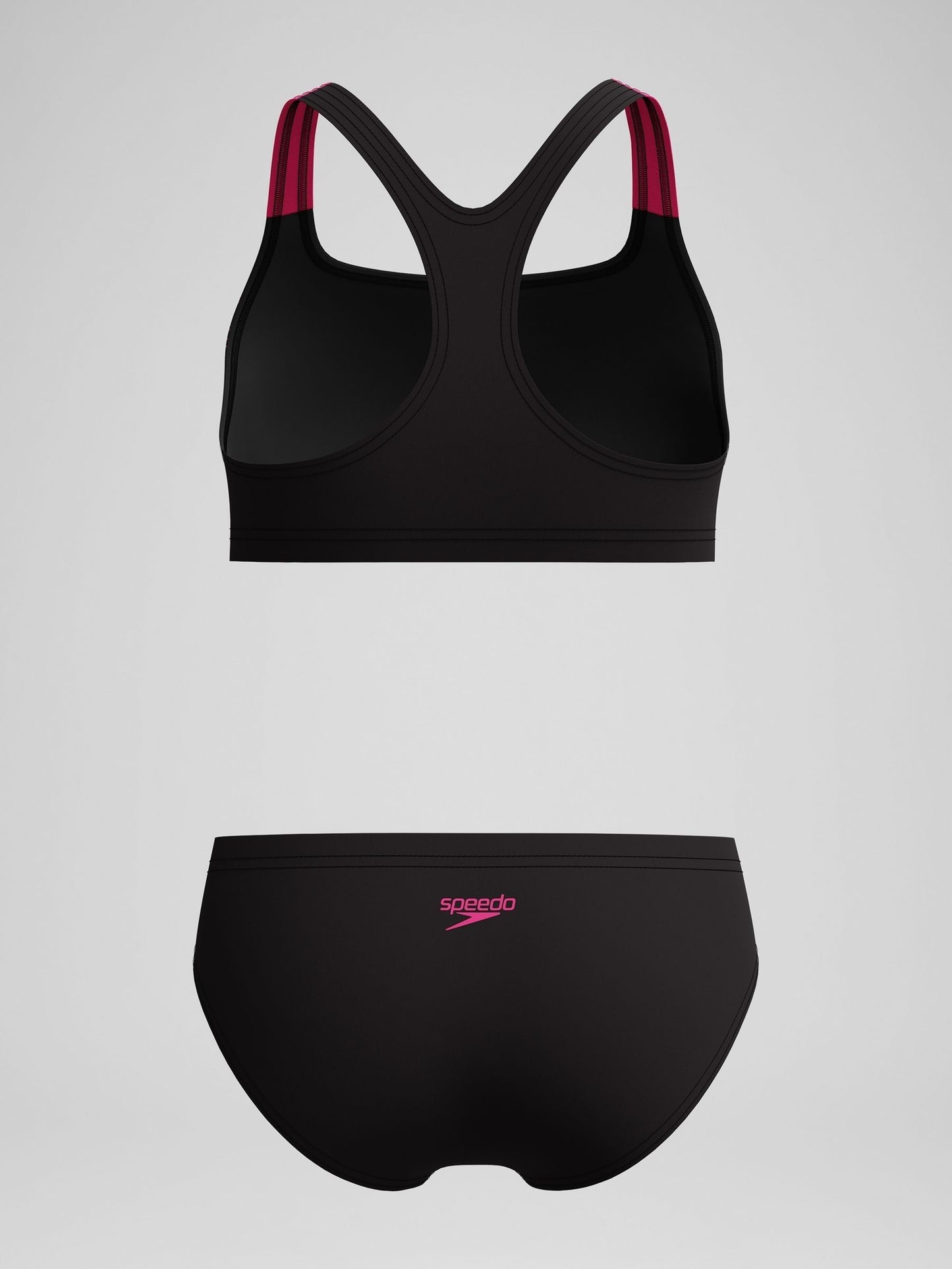 Dsiney Kidz - Speedo Black Medley Logo Racerback Two Piece Swimsuit image 4