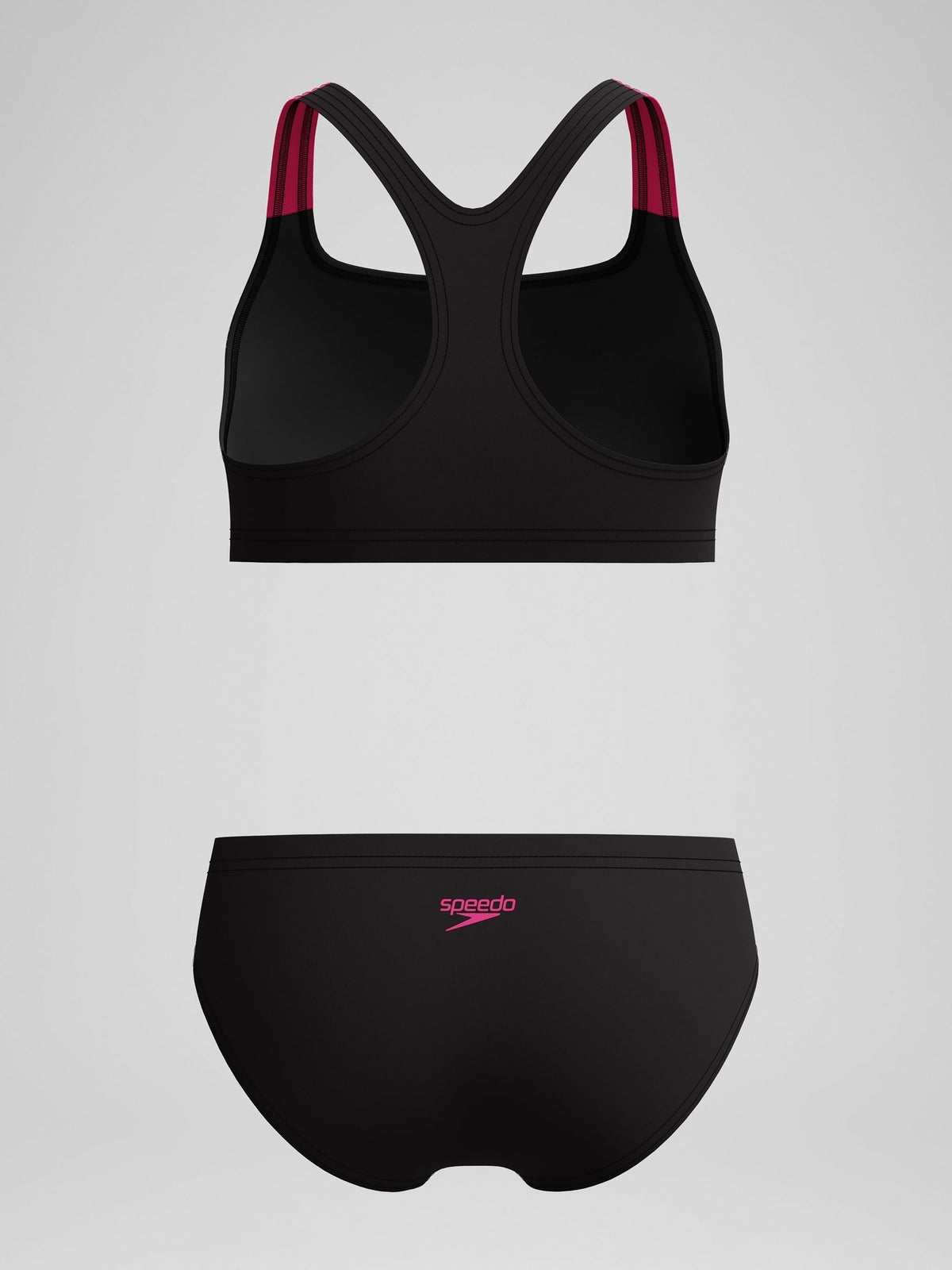 Dsiney Kidz - Speedo Black Medley Logo Racerback Two Piece Swimsuit image 4