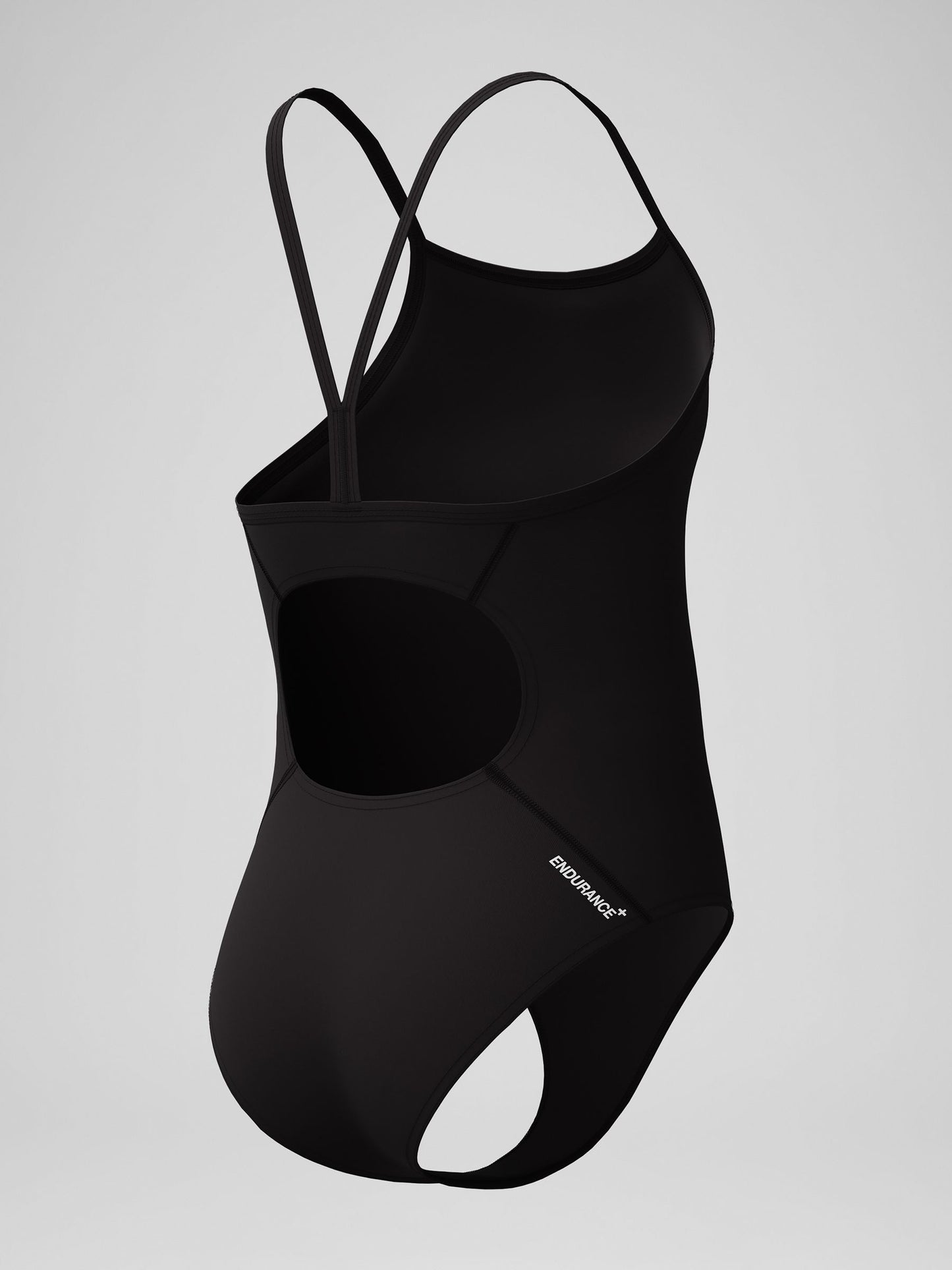 Speedo Black Endurance+ Logo Thinstrap One Piece Swimsuit image 4