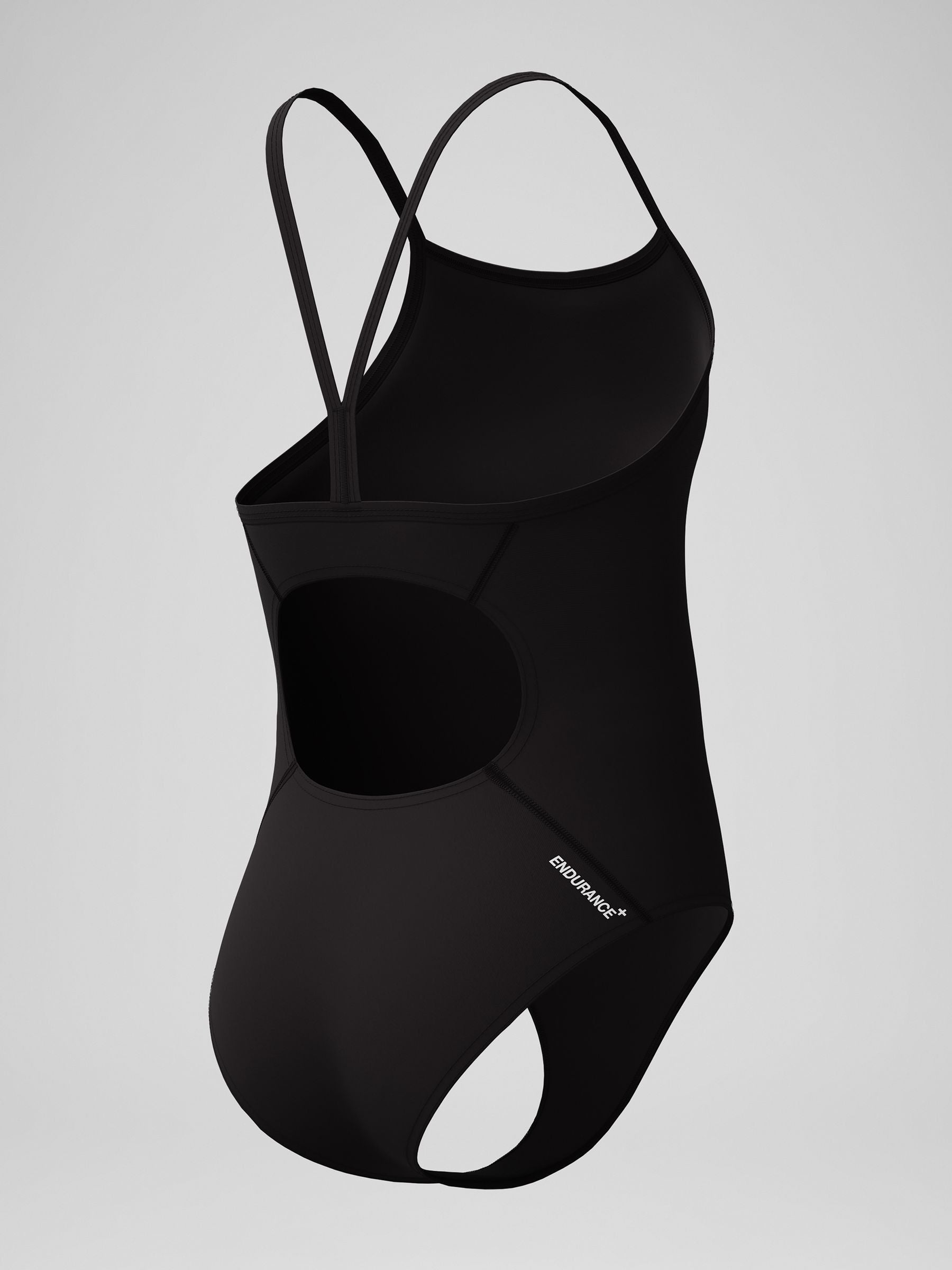 Speedo Black Endurance+ Logo Thinstrap One Piece Swimsuit image 4