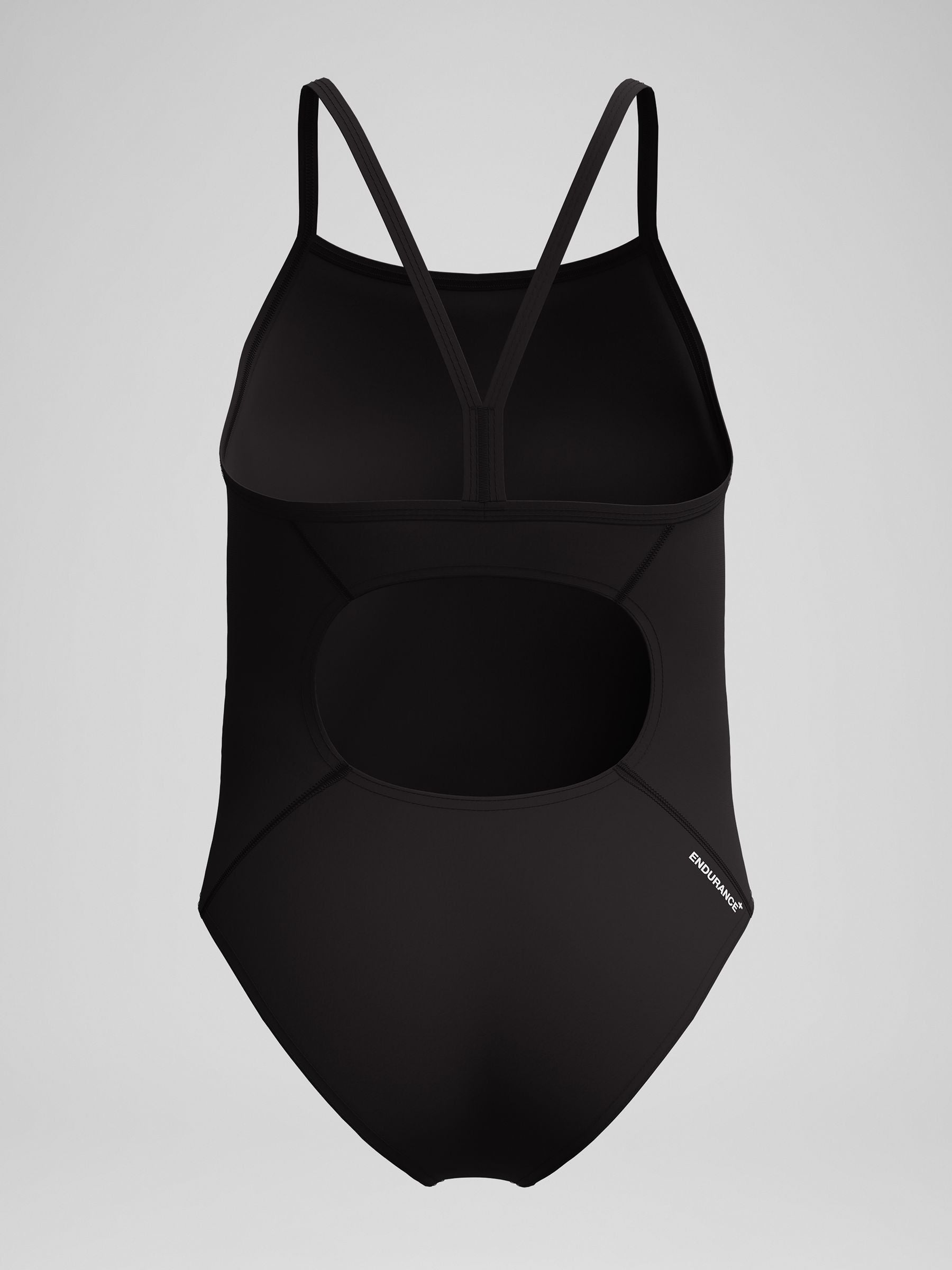 Speedo Black Endurance+ Logo Thinstrap One Piece Swimsuit image 5