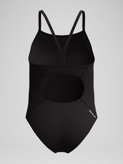 Speedo Black Endurance+ Logo Thinstrap One Piece Swimsuit image 5