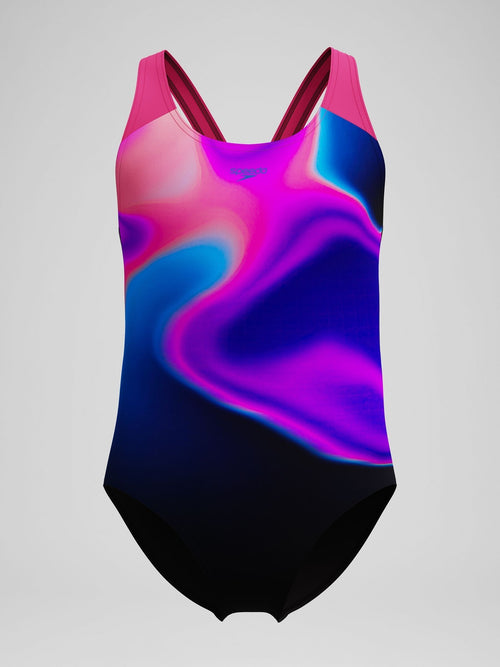 Dsiney Kidz - Speedo Pink Print Splashback One Piece Swimsuit image 1