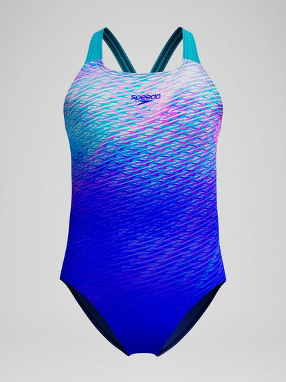 Dsiney Kidz - Speedo Blue Print Powerback One Piece Swimsuit image 1