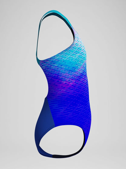 Dsiney Kidz - Speedo Blue Print Powerback One Piece Swimsuit image 2