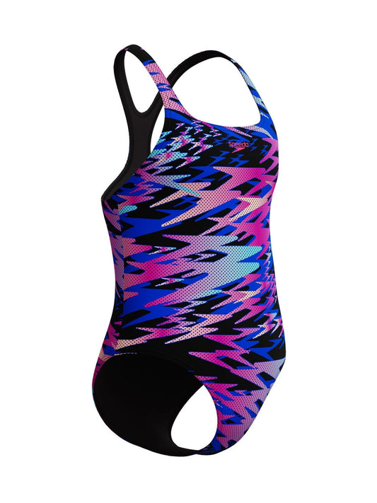 Dsiney Kidz - Speedo Black Hyperboom Print Medalist One Piece Swimsuit image 2