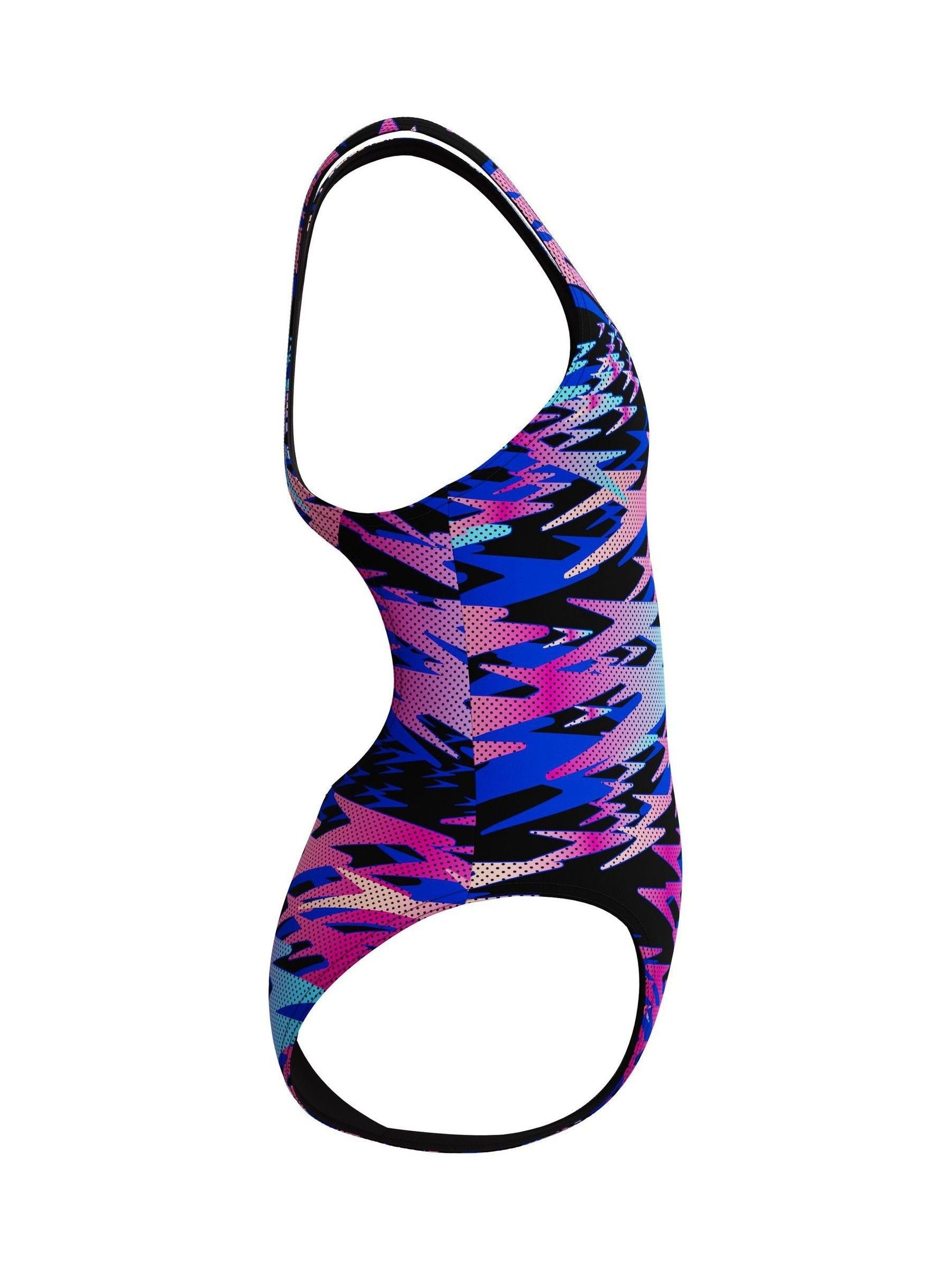 Dsiney Kidz - Speedo Black Hyperboom Print Medalist One Piece Swimsuit image 3