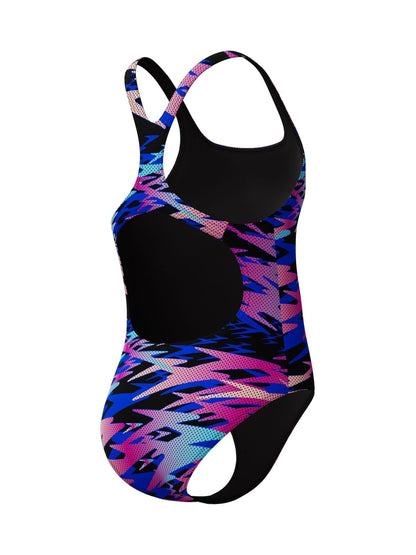 Dsiney Kidz - Speedo Black Hyperboom Print Medalist One Piece Swimsuit image 4