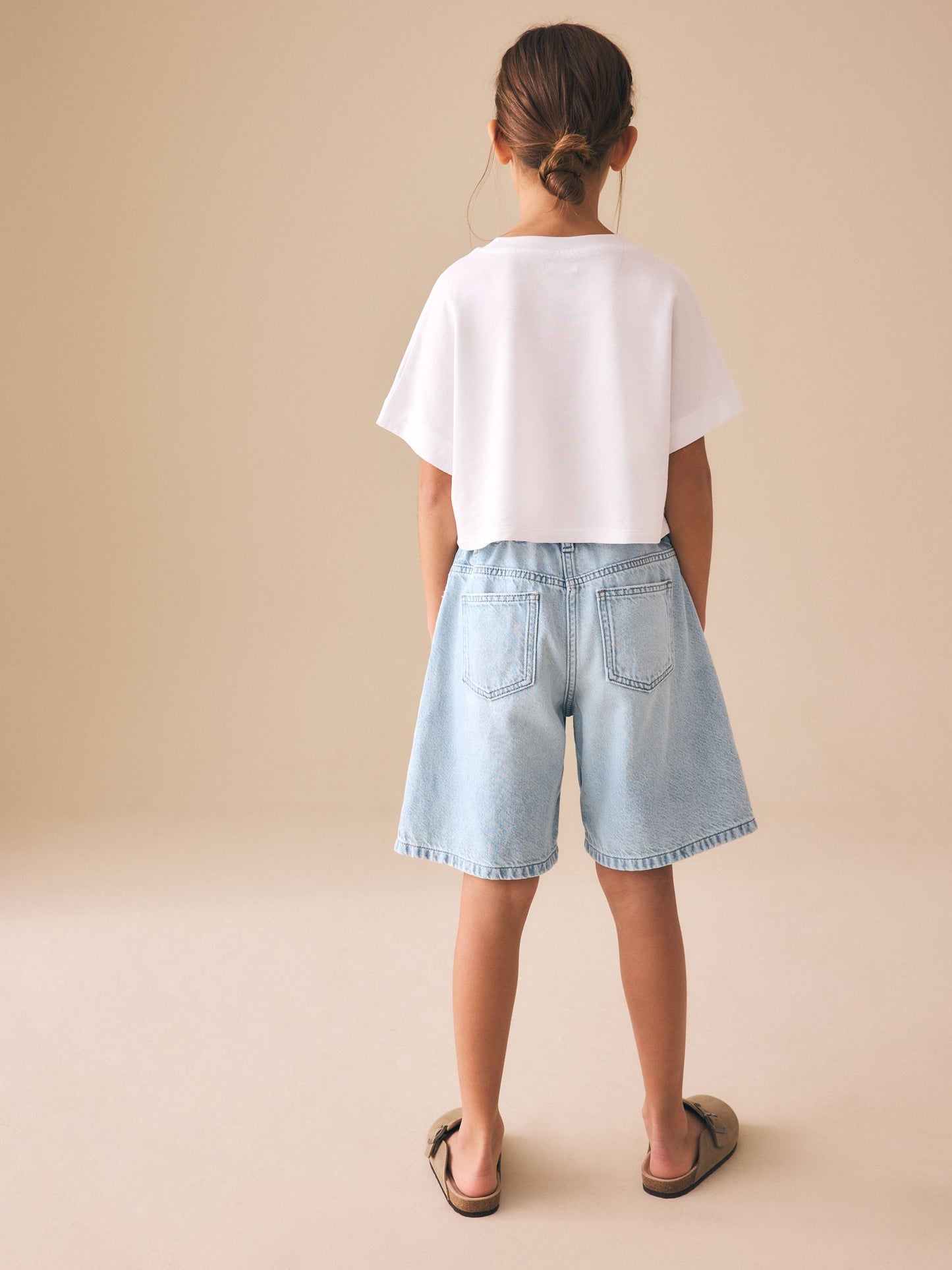 Dsiney Kidz - Light Blue Regular Length Jort Shorts (3-16yrs) image 2