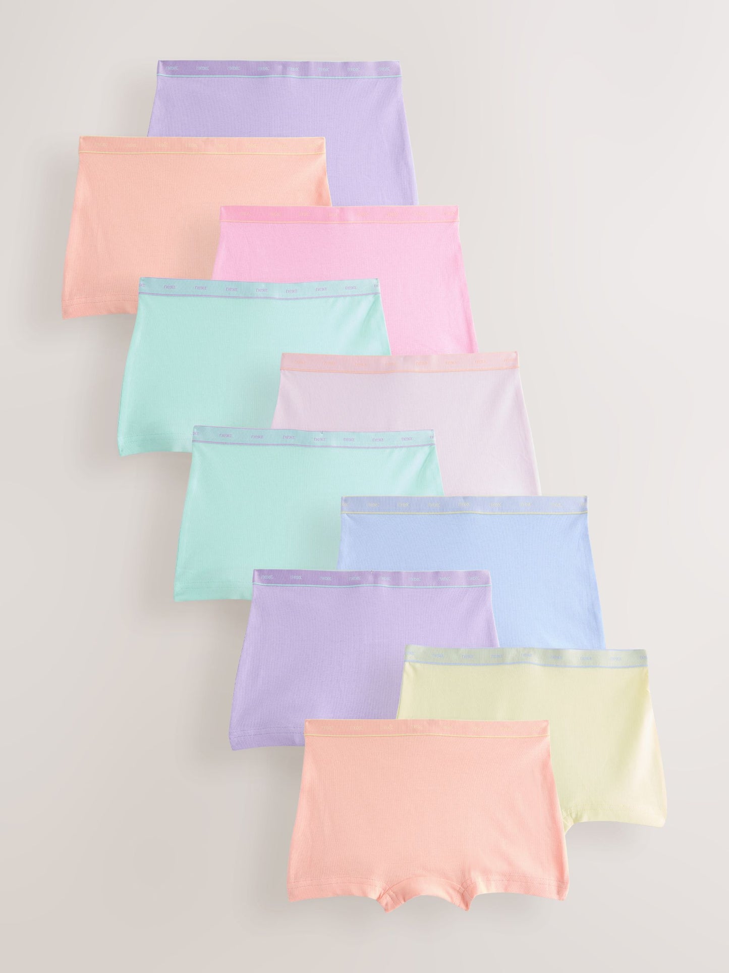 Orange Pastel/Pink Short Briefs 10 Pack (2-16yrs) image 1