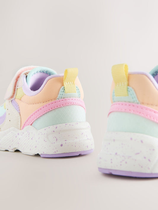 Multi Bright Standard Fit (F) Elastic Lace Touch Fasten Trainers image 2
