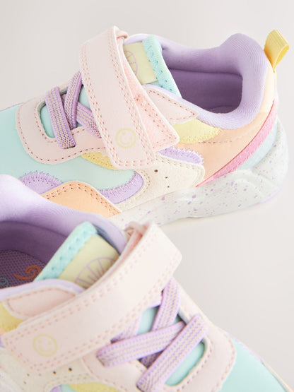 Multi Bright Standard Fit (F) Elastic Lace Touch Fasten Trainers image 5