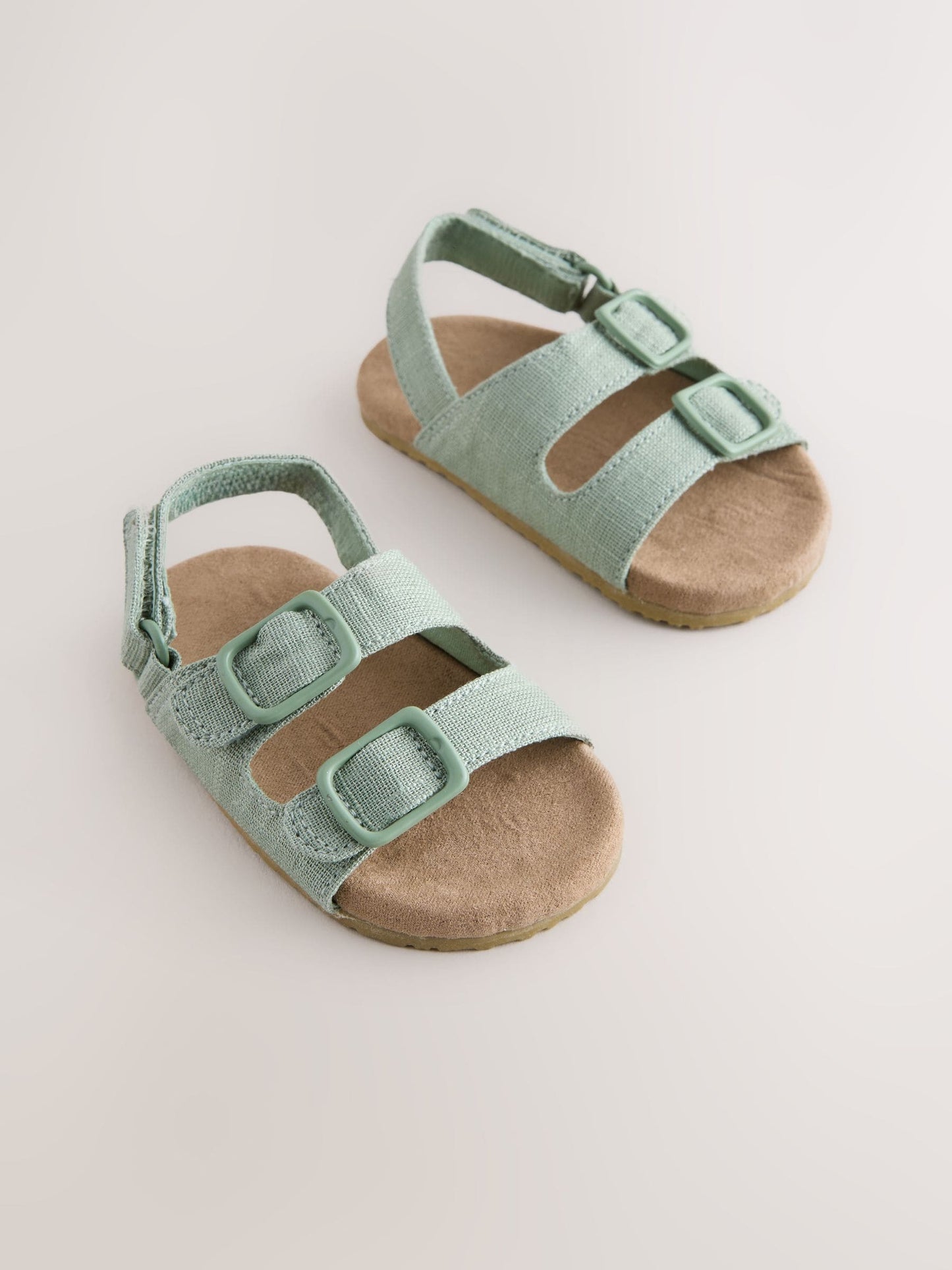 Sage Green Touch Fastening Baby Sandals (0-2mths) image 1