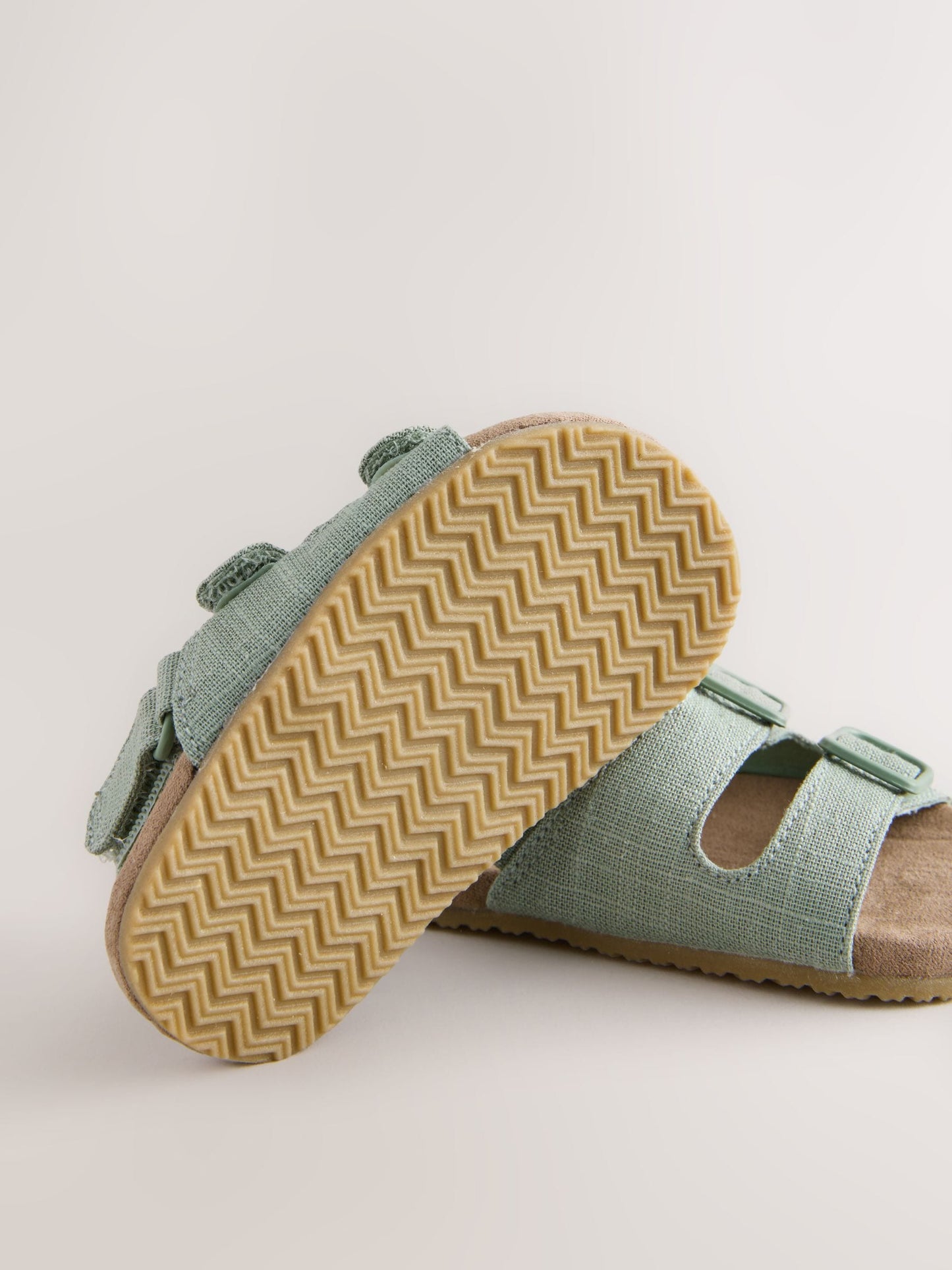 Sage Green Touch Fastening Baby Sandals (0-2mths) image 3