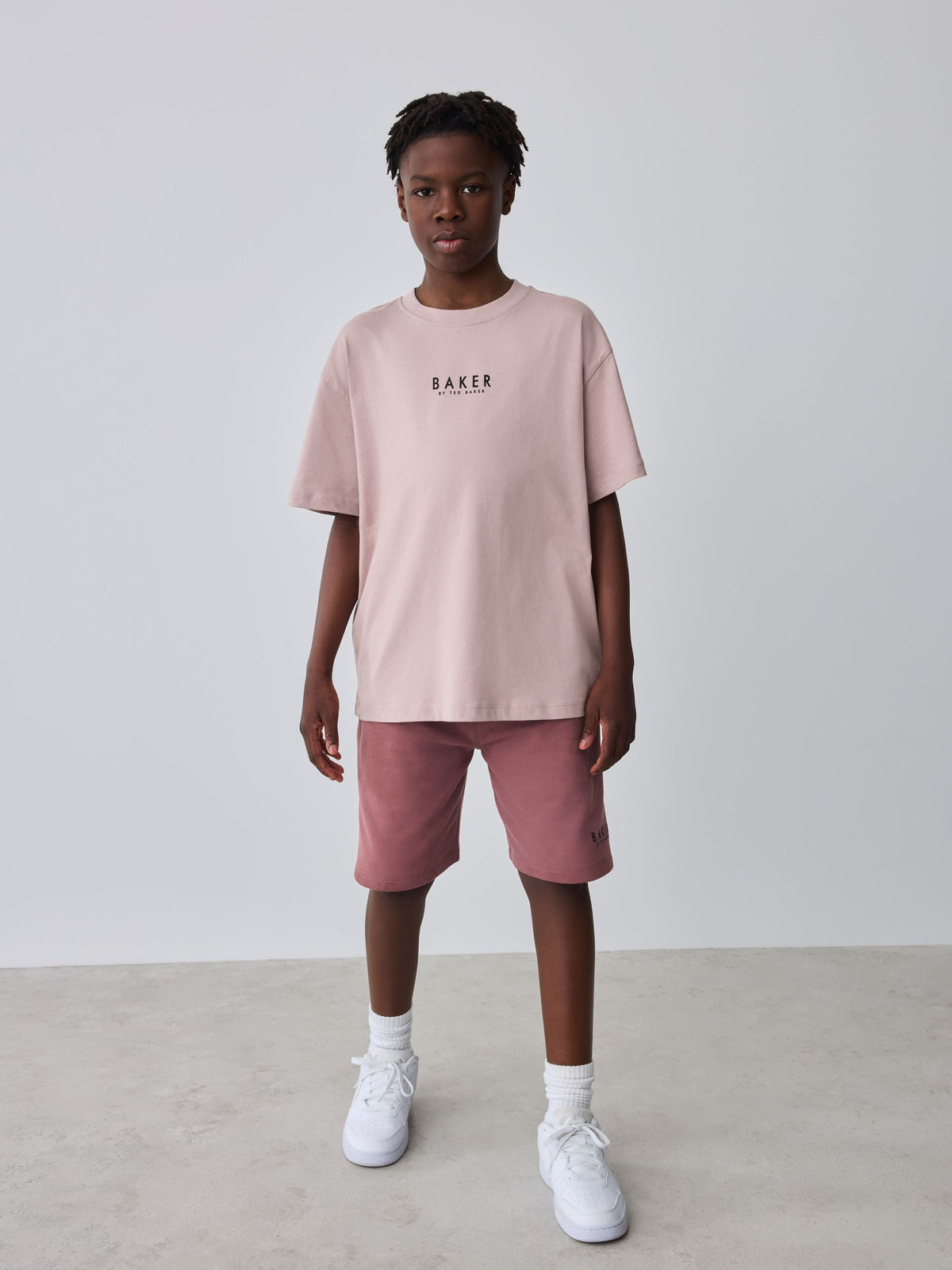 Baker by Ted Baker Light Pink Baker by Ted Baker Oversized T-Shirt and Shorts Set - image 1