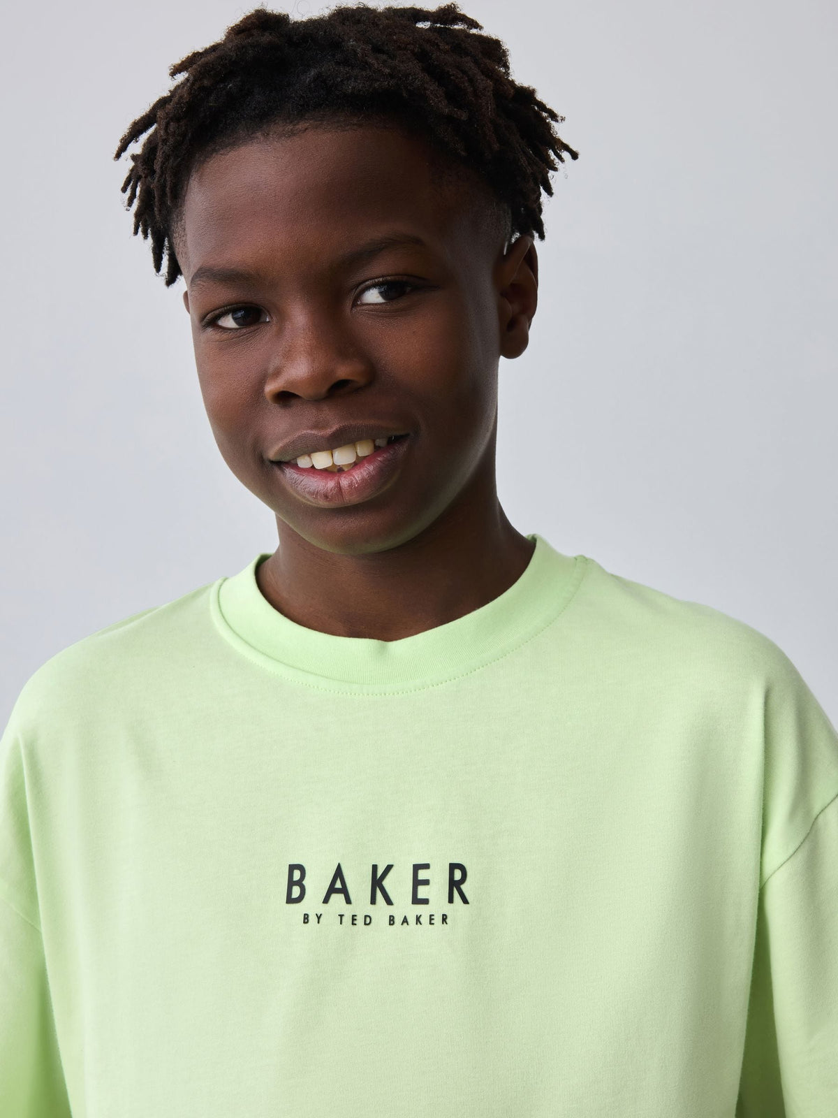 Baker by Ted Baker Lime Green/Black Baker by Ted Baker Oversized T-Shirt and Shorts Set - image 4