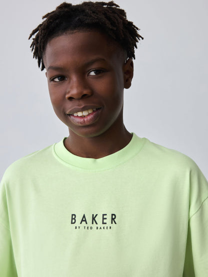 Baker by Ted Baker Lime Green/Black Baker by Ted Baker Oversized T-Shirt and Shorts Set - image 4