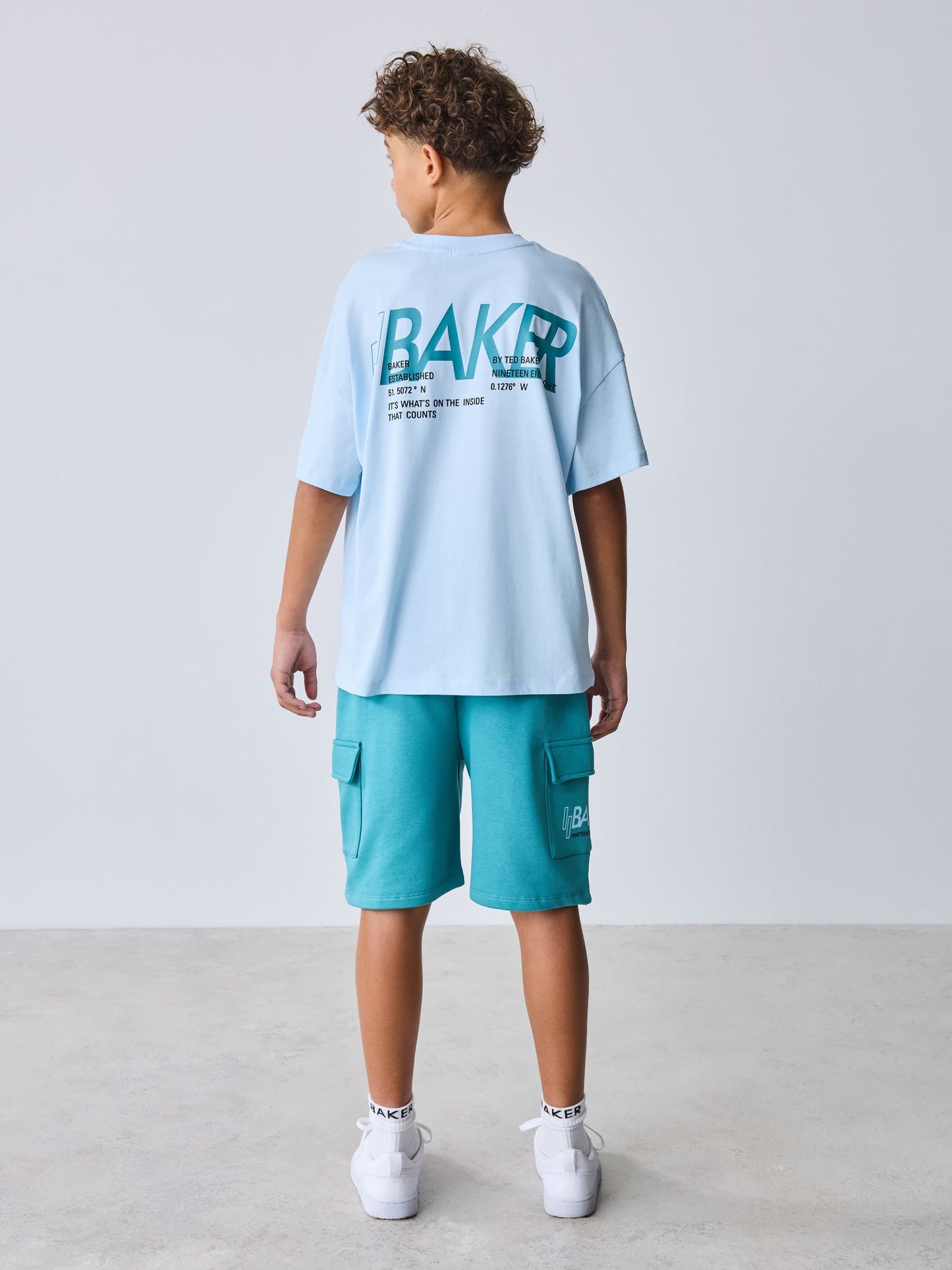 Baker by Ted Baker Oversized Graphic T-Shirt and Shorts Set image 2