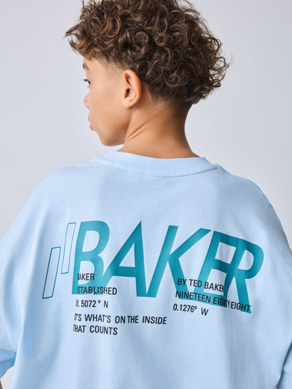 Baker by Ted Baker Oversized Graphic T-Shirt and Shorts Set image 5