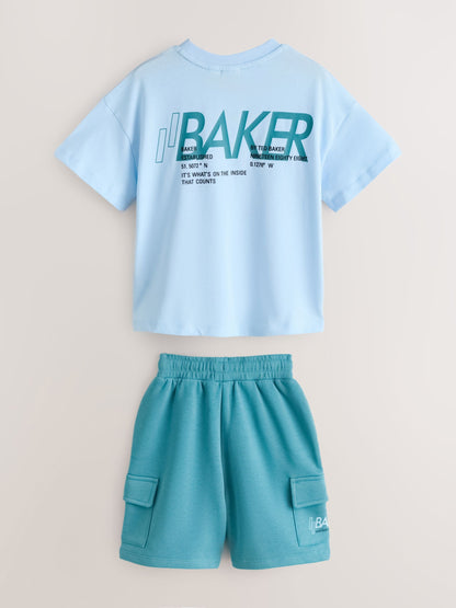 Baker by Ted Baker Oversized Graphic T-Shirt and Shorts Set image 8