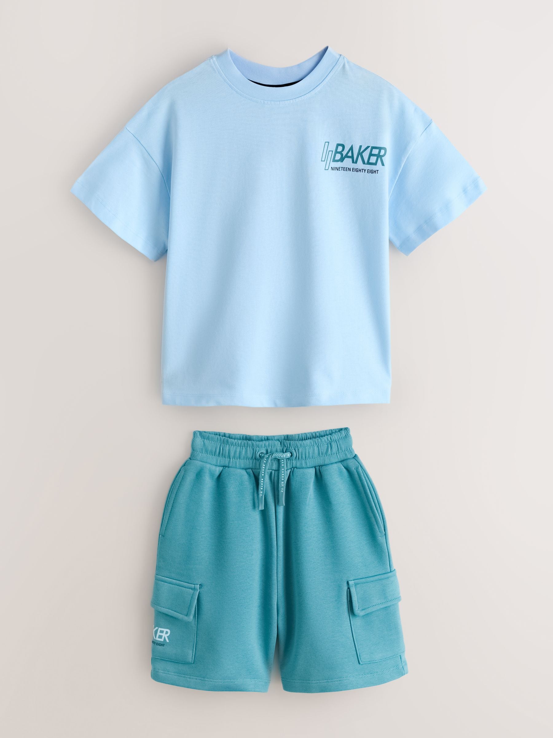 Baker by Ted Baker Oversized Graphic T-Shirt and Shorts Set image 9