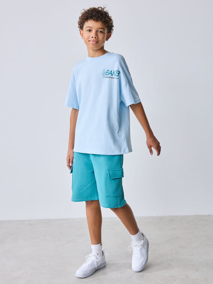 Baker by Ted Baker Oversized Graphic T-Shirt and Shorts Set image 1