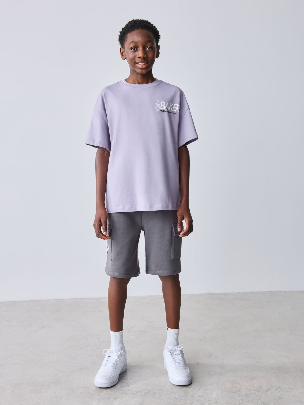 Baker by Ted Baker Purple Baker by Ted Baker Oversized Graphic T-Shirt and Shorts Set - image 1