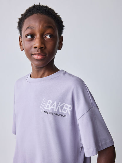 Baker by Ted Baker Purple Baker by Ted Baker Oversized Graphic T-Shirt and Shorts Set - image 2