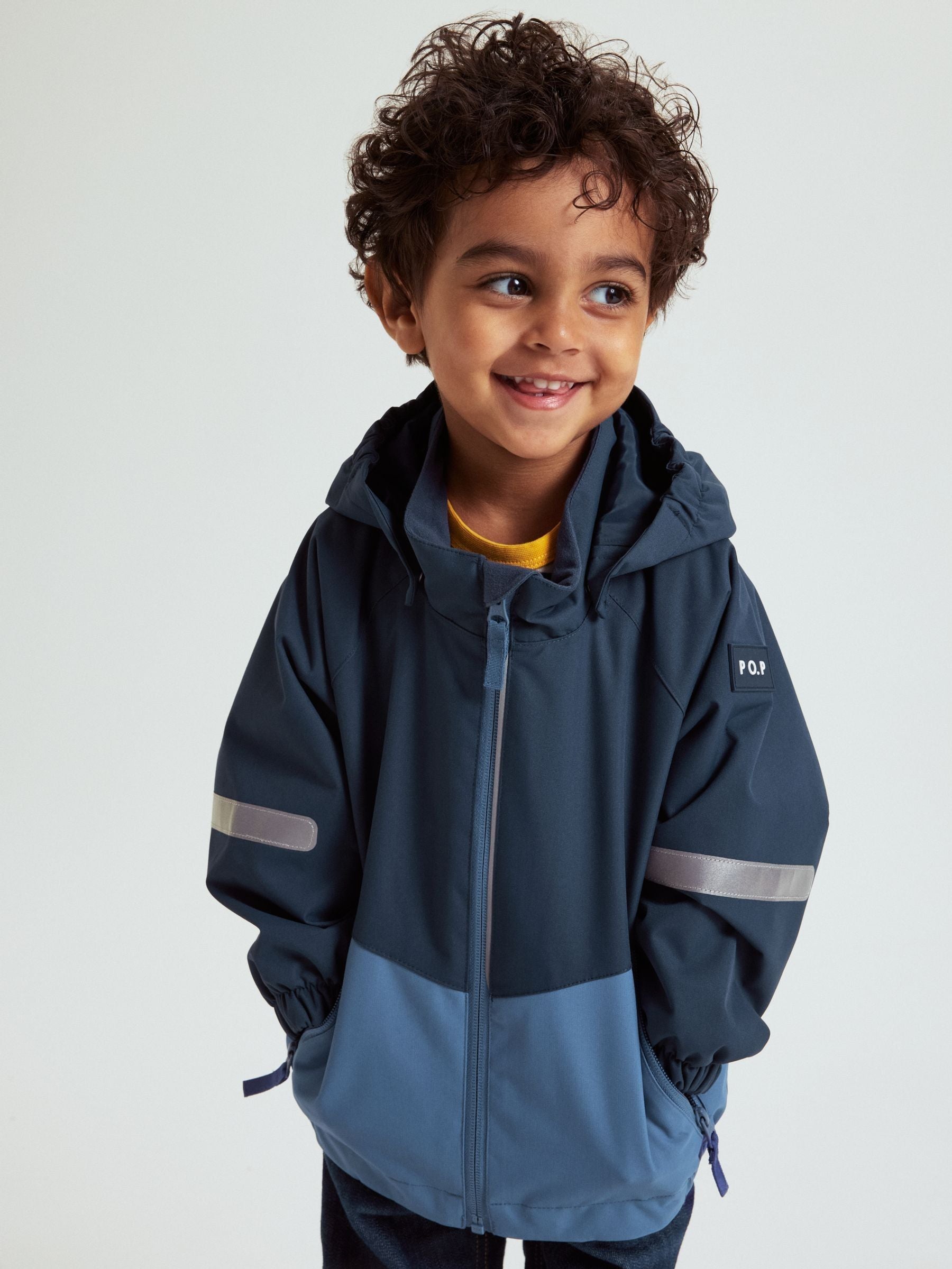 Dsiney Kidz - Polarn O. Pyret Blue Waterproof Shell Coat image 1