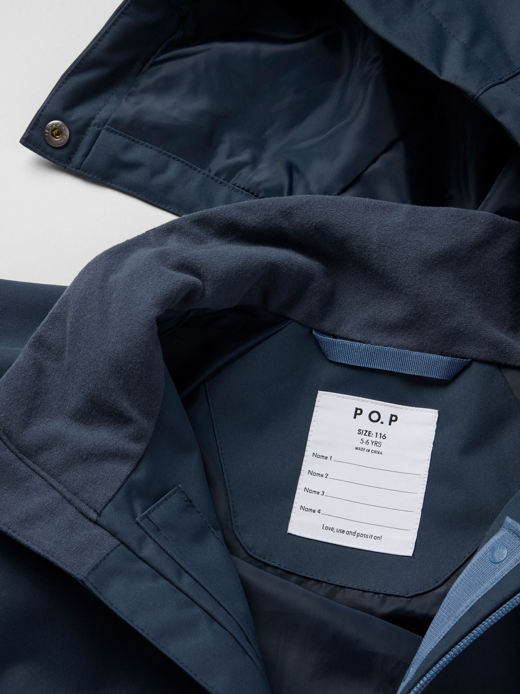 Dsiney Kidz - Polarn O. Pyret Blue Waterproof Shell Coat image 5