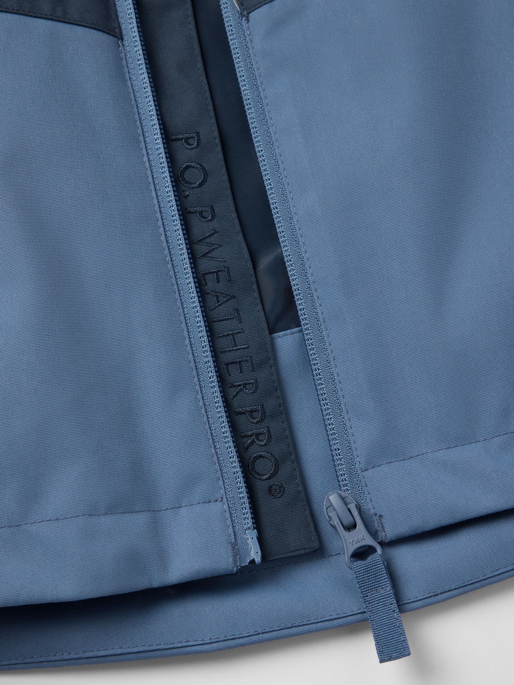 Dsiney Kidz - Polarn O. Pyret Blue Waterproof Shell Coat image 6
