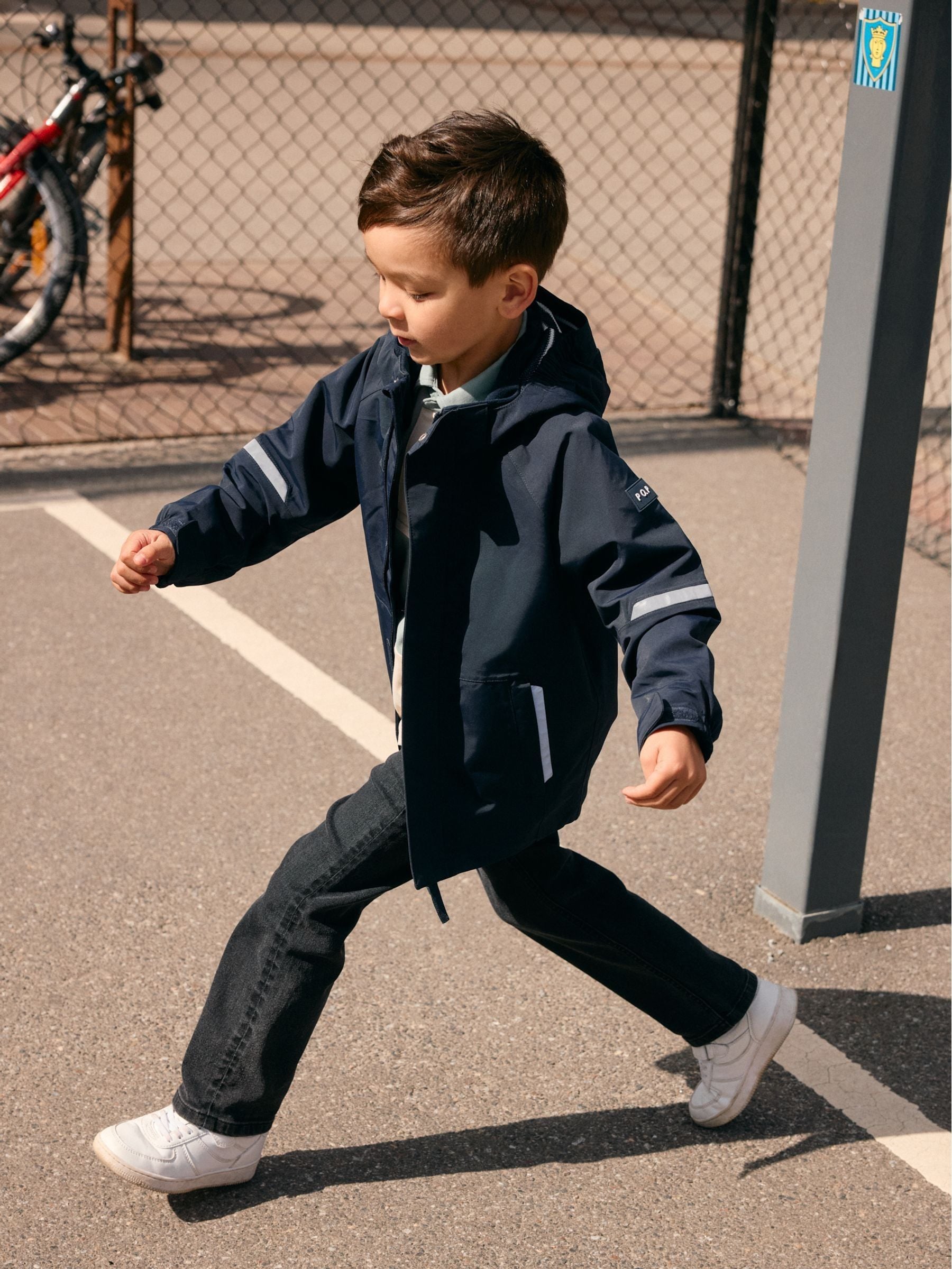 Dsiney Kidz - Polarn O. Pyret Blue Waterproof Shell Coat image 1