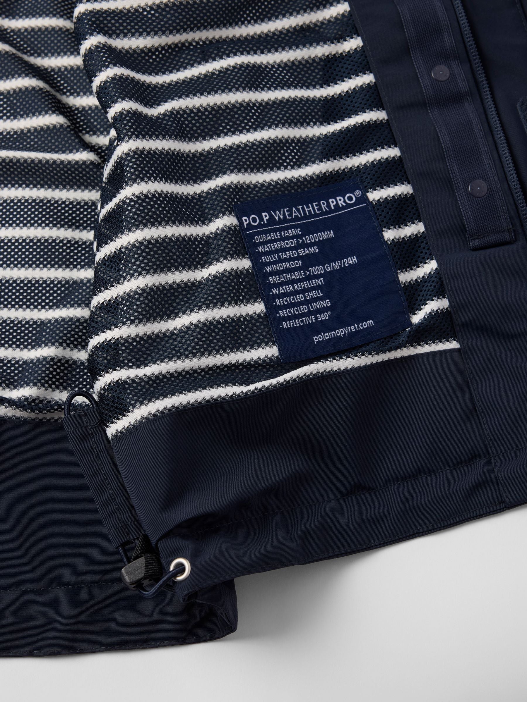 Dsiney Kidz - Polarn O. Pyret Blue Waterproof Shell Coat image 4